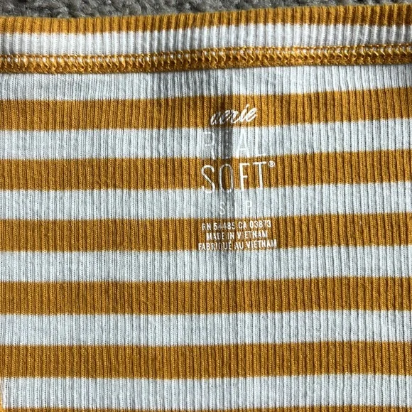 American Eagle Aerie Yellow Stripped Tank - Picture 2 of 3